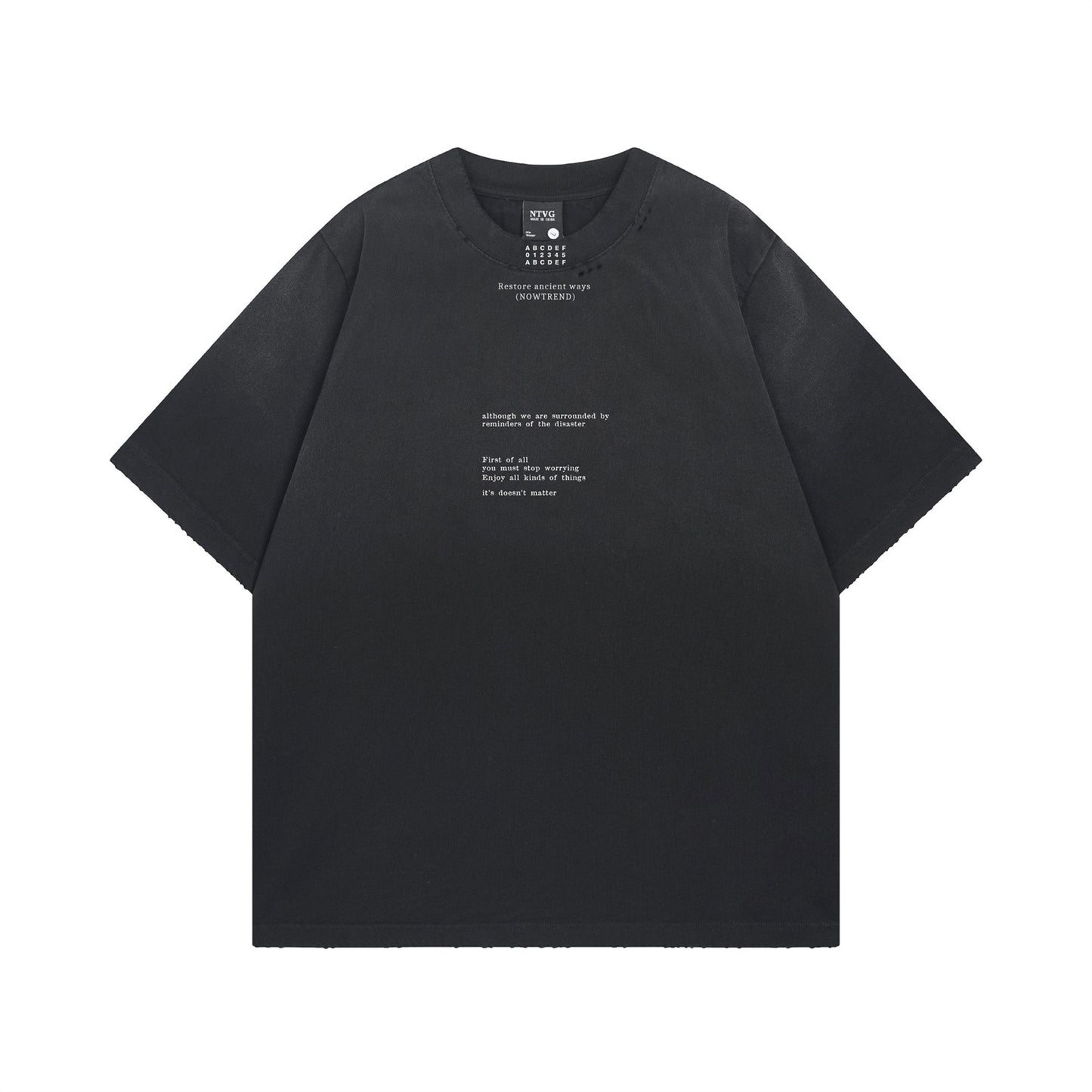 Nyc T Shirt Vintage Short Sleeve T-Shirt Hip Hop Loose T-Shirt