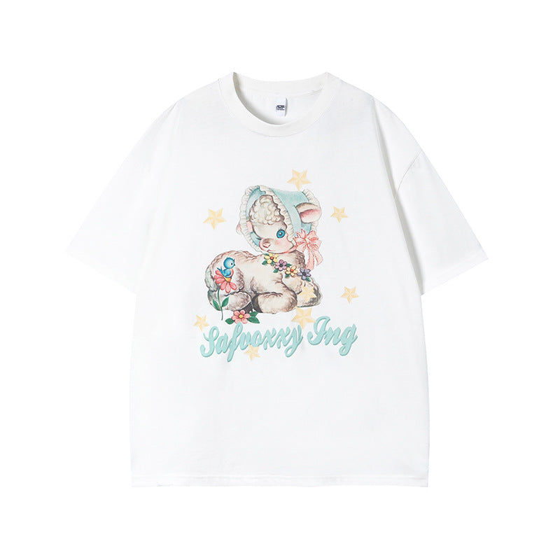 Vintage Tišö Rt Short Sleeve T-Shirt Loose Casual Top