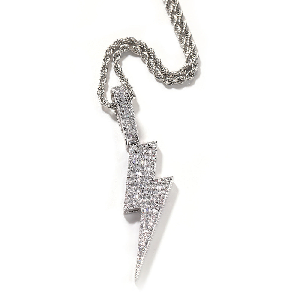 Jewelry Necklace T-Square Lightning Style Pendant lightning Spectrum St. Valentine's