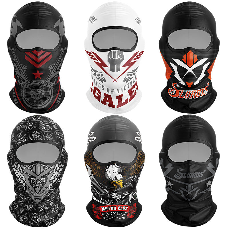 Cycling Windproof Hood Ice Silk Headgear Summer Full Face Sunscreen Windproof