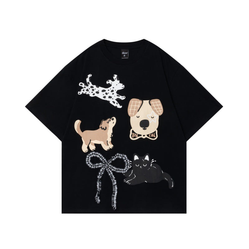 Camisetas streetwear Summer Vintage Casual Loose Short Sleeve T-Shirt