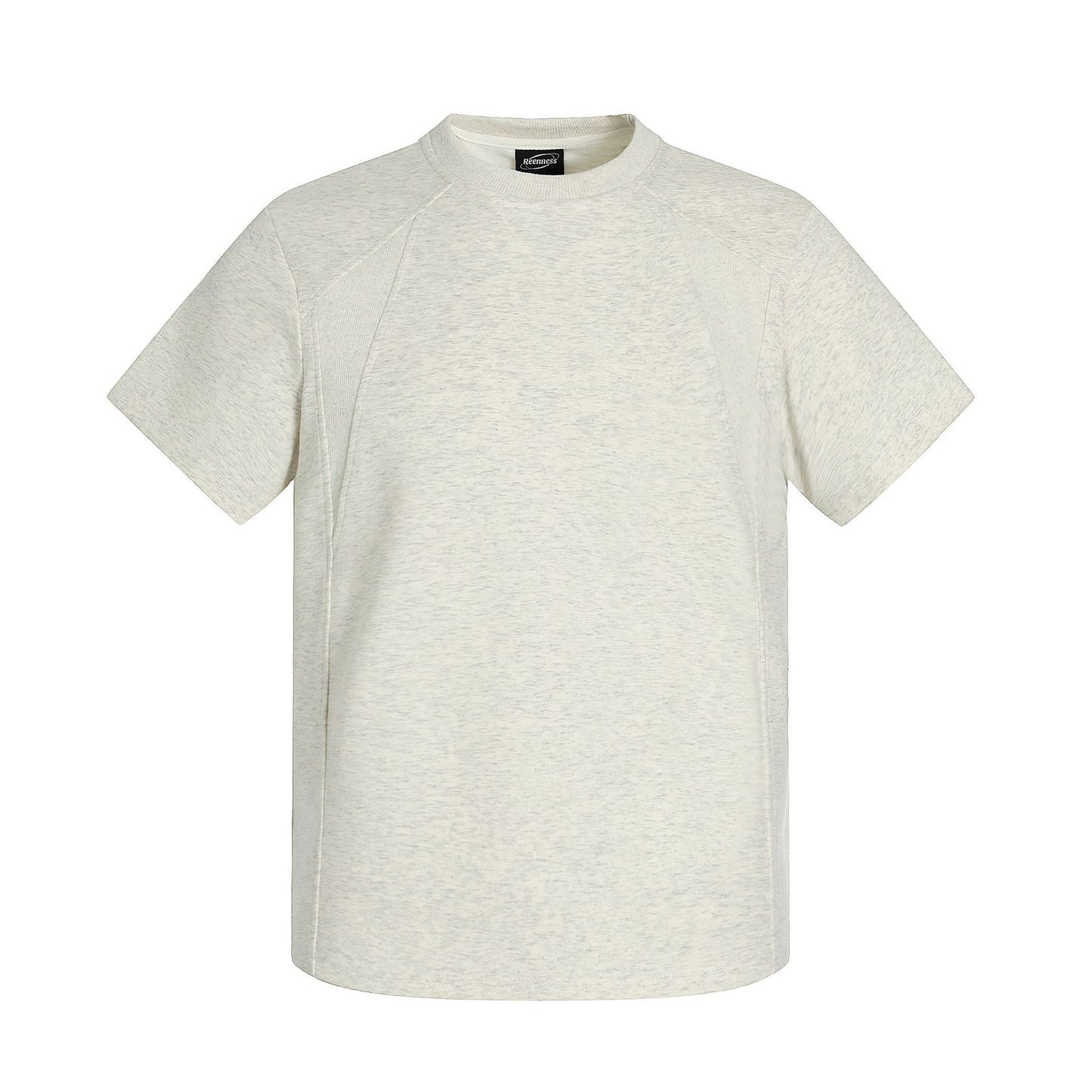 Unisex T-shirts Solid Color Splicing Design Premium Fit Space Cotton T-Shirt