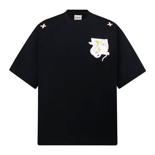 T shirt vintage usa vintage embroidered flower short sleeve t-shirt