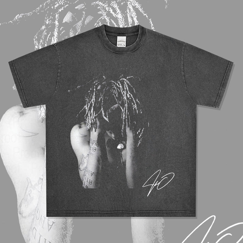 New york hip hop shop hip hop XXX Tentacion print short sleeve t-shirt
