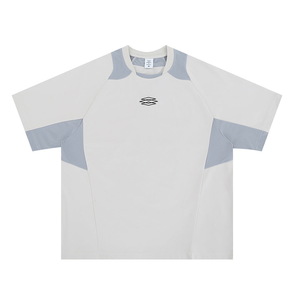 Vic Streetwear Summer Quick Drying Vintage Sports Short Sleeve T-Shirt Loose