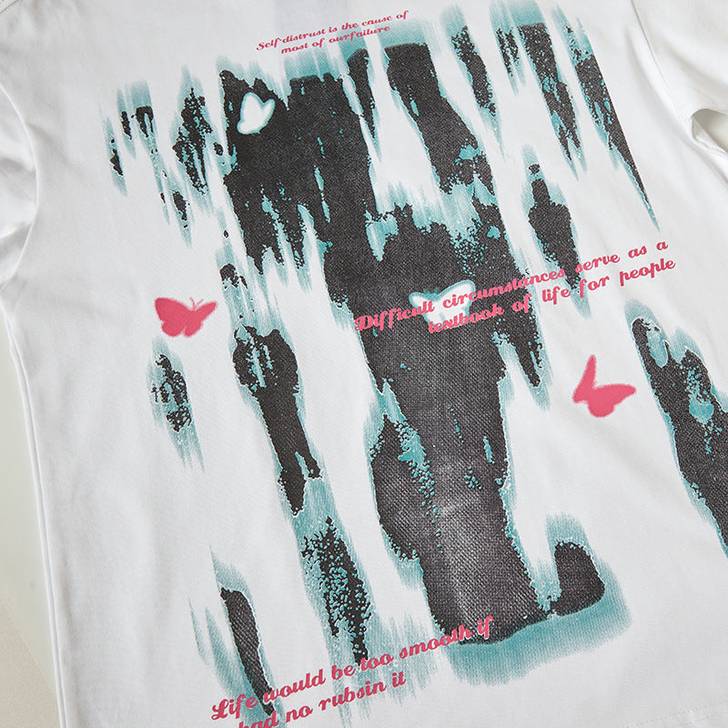 T shirt vintage usa summer hip hop character print t-shirt short sleeve