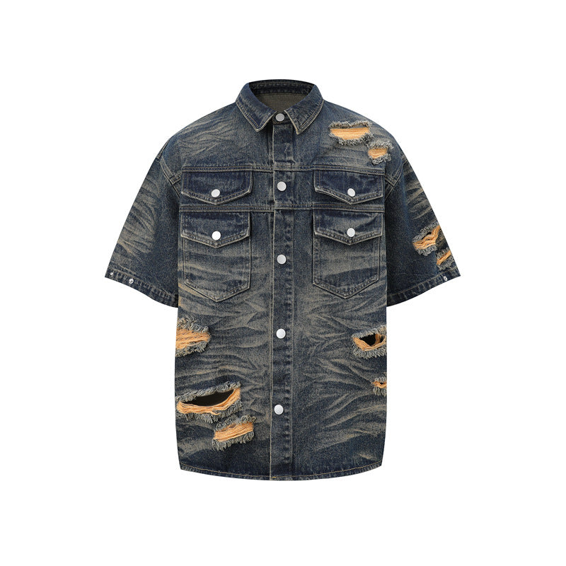 Stone Wash T shirt vintage old jeans