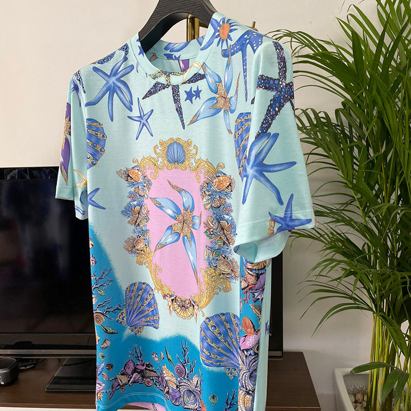 East Coast Shirts 3D Digital Print Men's Crew Neck Short Sleeve T-Shirt