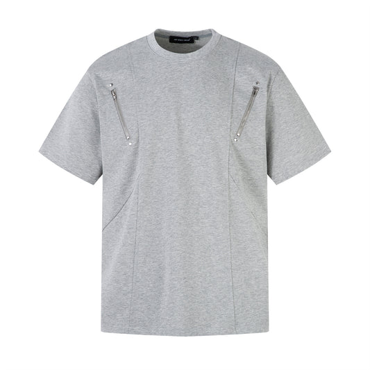 Nyc T Shirt Zipper Short Sleeve T-Shirt Summer Oversize Casual Top