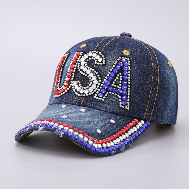 Vintage Usa Cap Pentagram Dot Diamond Cap