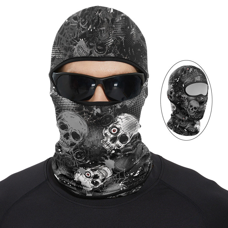 Cycling Windproof Hood Summer Sunscreen Ice Silk Fabric