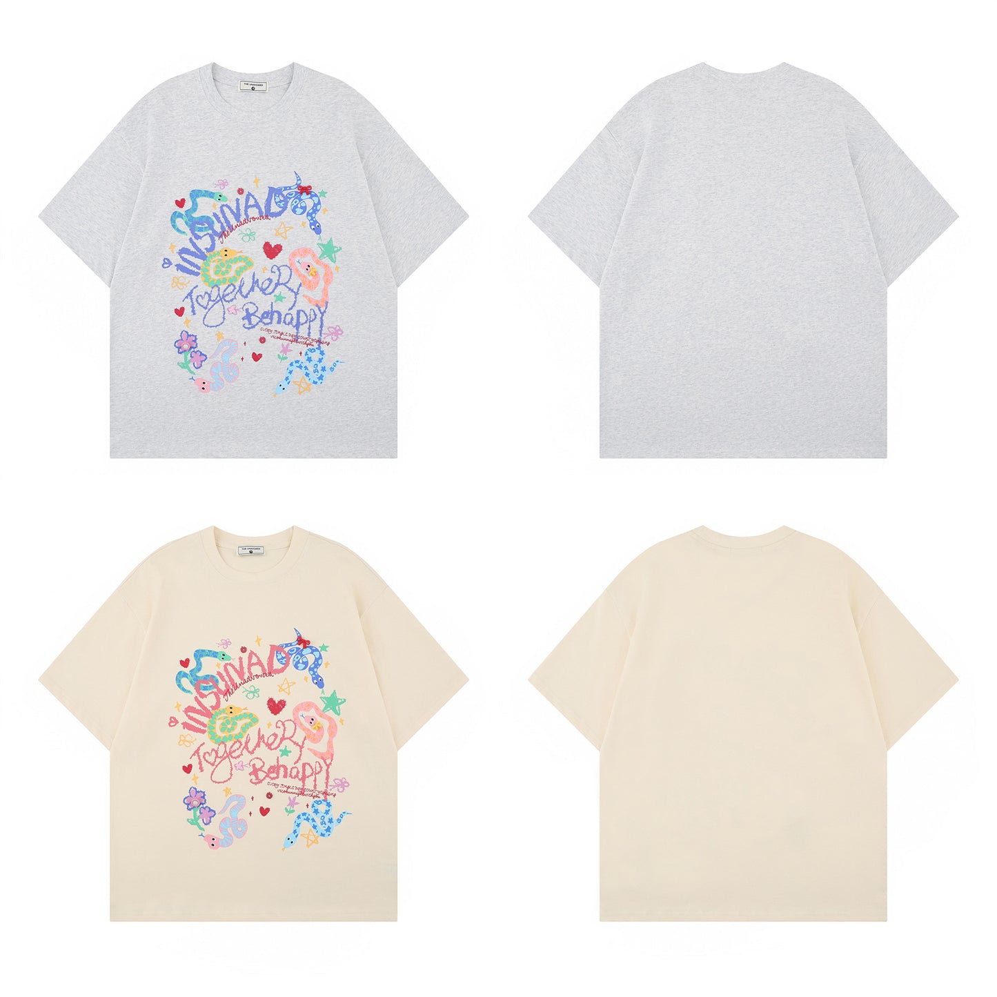 Vintage tarz t shirt vintage snake print short sleeve t-shirt