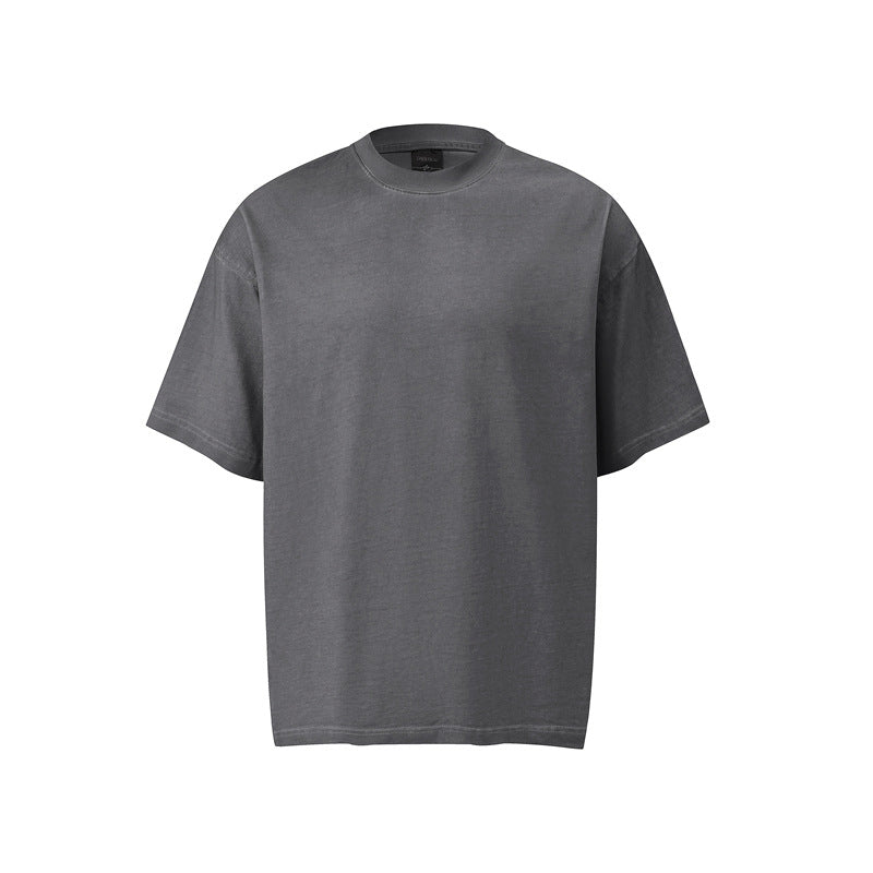 Hip hop clothing new york summer short sleeves retro washed old loose t-shirt
