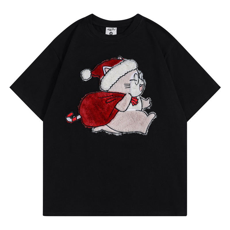 Camisetas streetwear Summer Vintage Pussy Casual Loose Short Sleeve T-Shirt