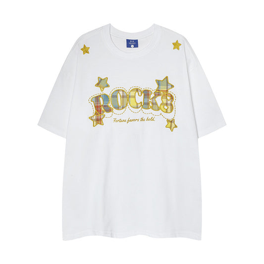 Nyc T Shirt Vintage Short Sleeve T-Shirt Summer Loose Casual Top