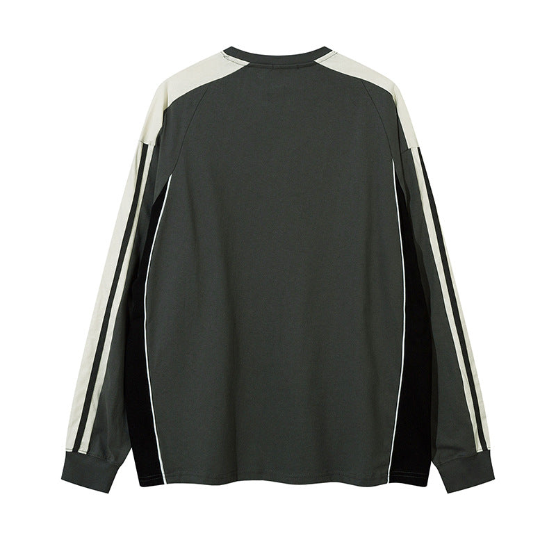 Racing oversized t shirt retro racing style long sleeve t-shirt