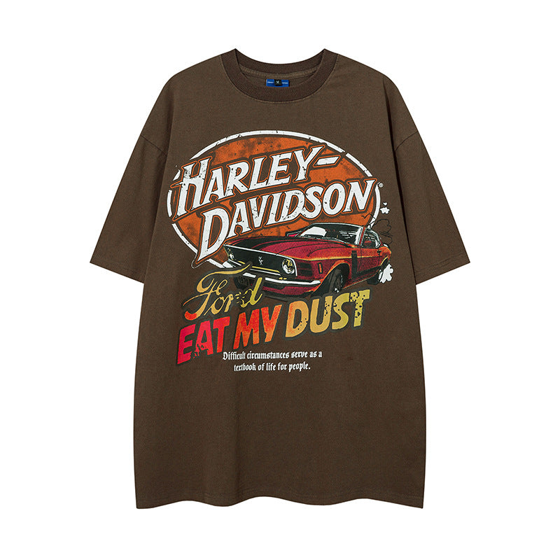 Hip hop shirt cartoon car short sleeve t-shirt