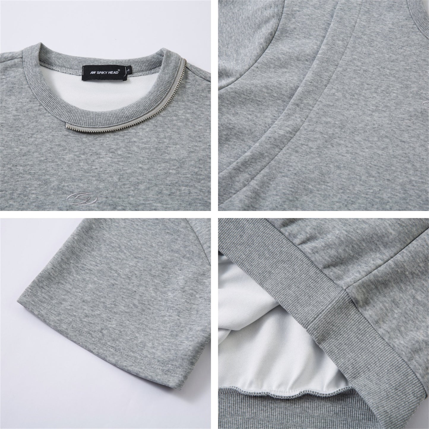 Vintage tarz t shirt vintage Cleanfit zip short sleeve t-shirt top
