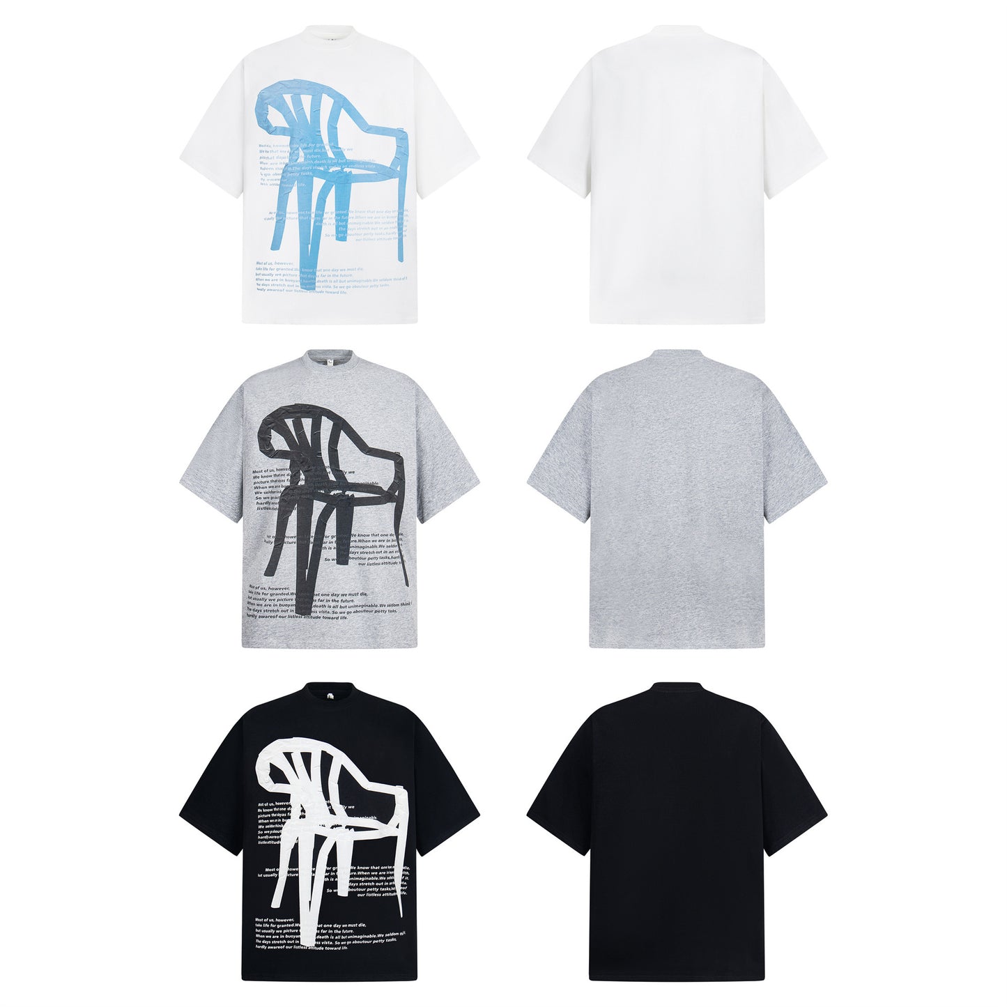 Unisex T-shirts Street Vintage Men's Loose Short Sleeve T-Shirt