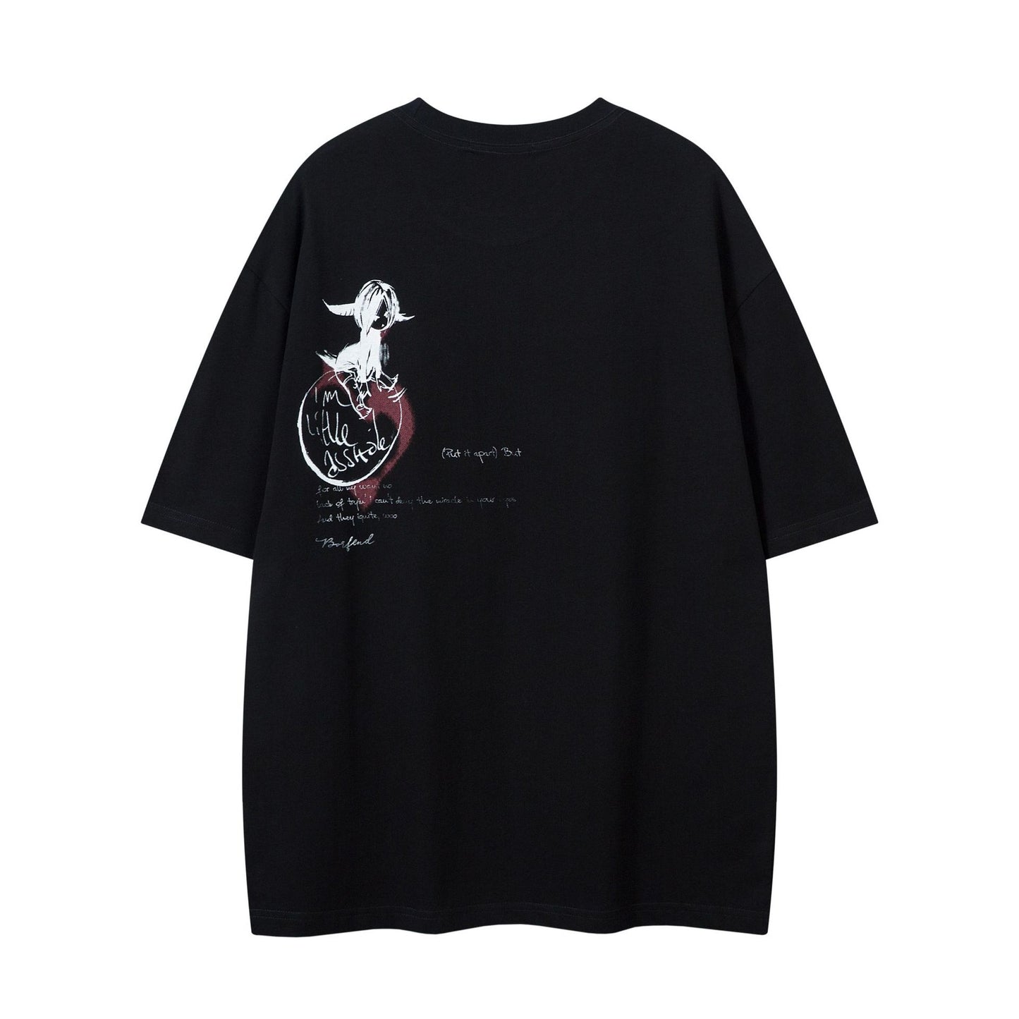 Remeras rock nacional summer vintage t-shirt loose graffiti print short sleeve