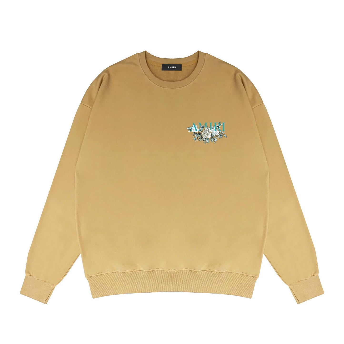 Amiri Long Sleeved Shirt Fashion Brand Crew Sweatshirts round Neck Sweater