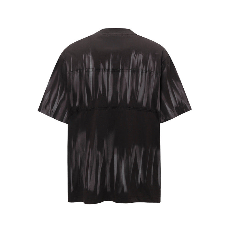 Casual Street Wear Vintage Tie-Dye Graffiti Loose Short Sleeve T-Shirt