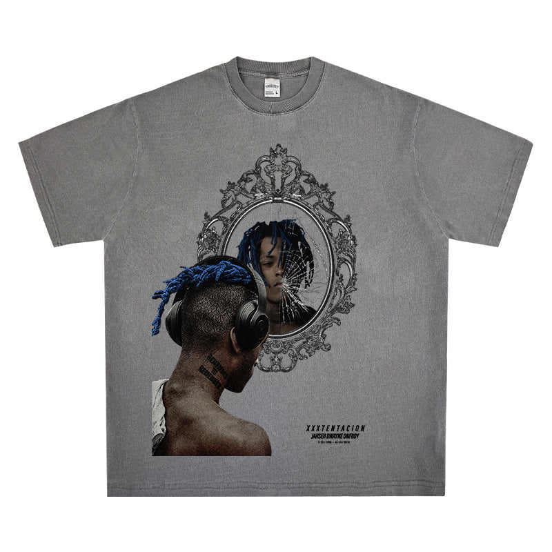 New york hip hop shop XXX Tentacion hip hop rap print short sleeve Vintage T shirt