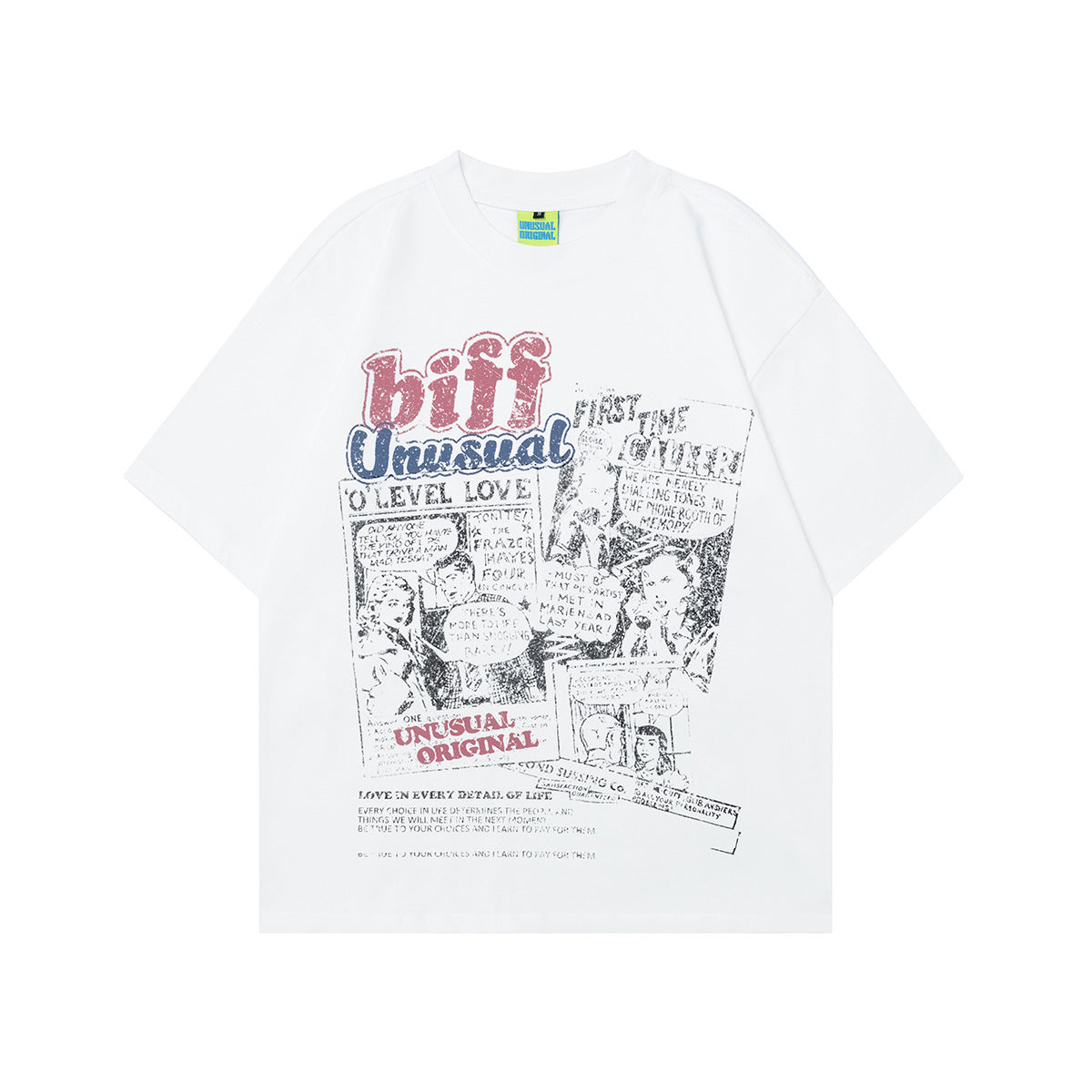 90s West Coast Hip Hop Fashion T Shirts Vintage Loose Crew Neck Short Sleeve T-Shirt