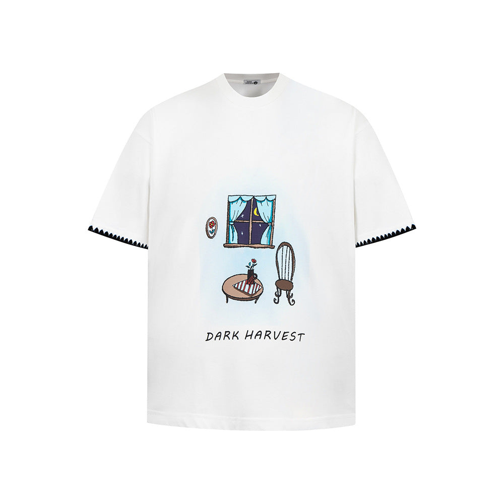 Nostalgia T Shirts Short Sleeve T-Shirt Summer Loose Top