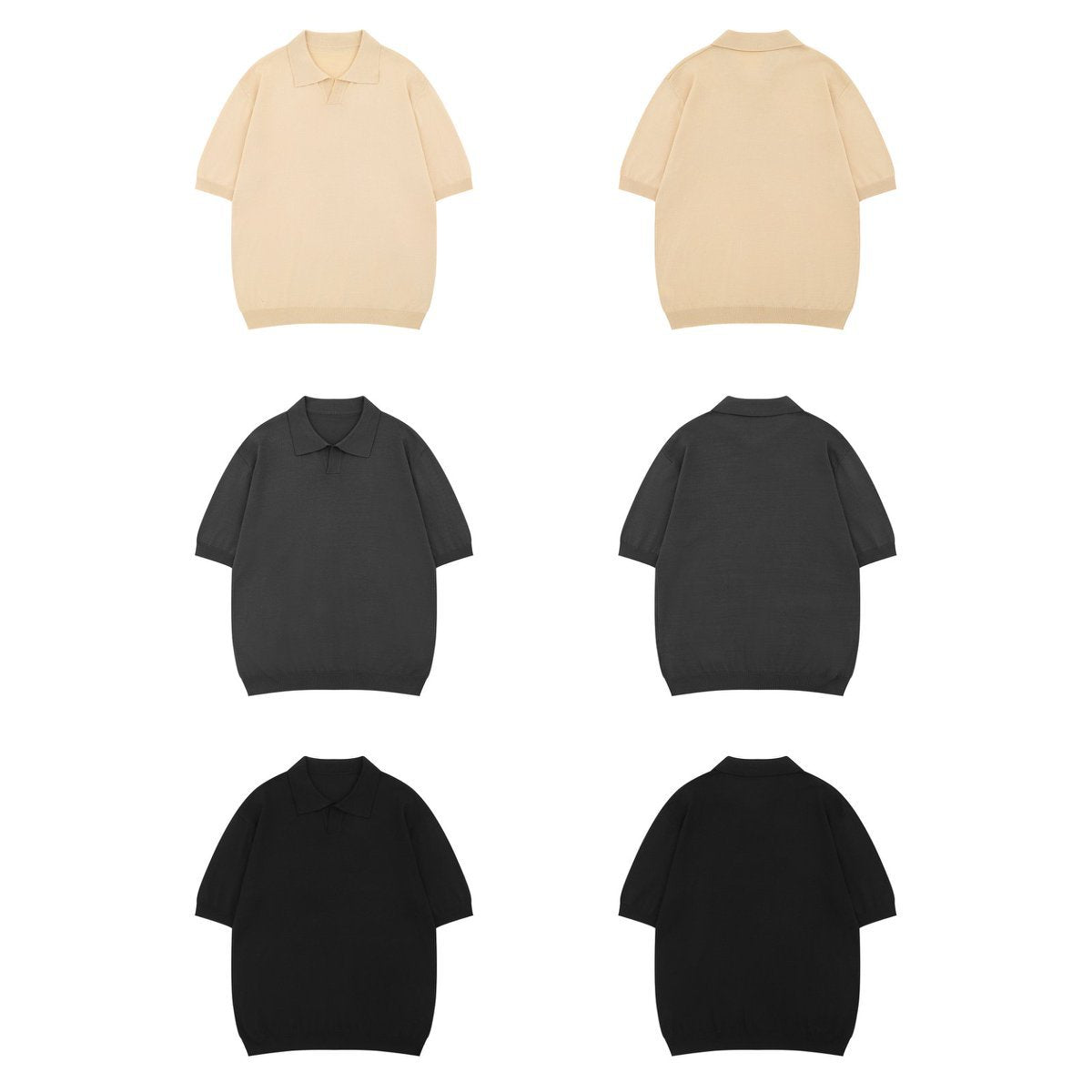 Hip hop clothing new york summer short-sleeved vintage polo shirt lapel T-shirt