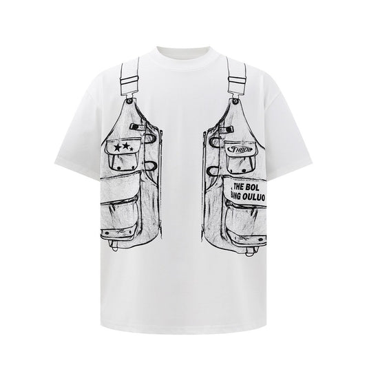 Hip hop clothing new york summer short sleeve vintage graffiti t-shirt