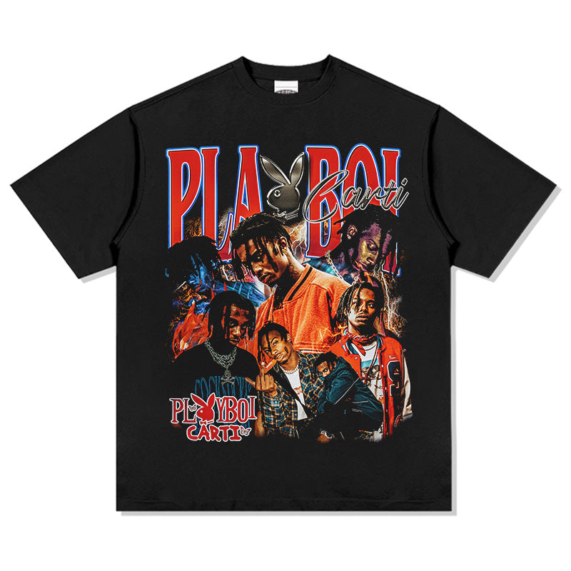 New york hip hop shop vintage hip hop carter print short sleeve t-shirt