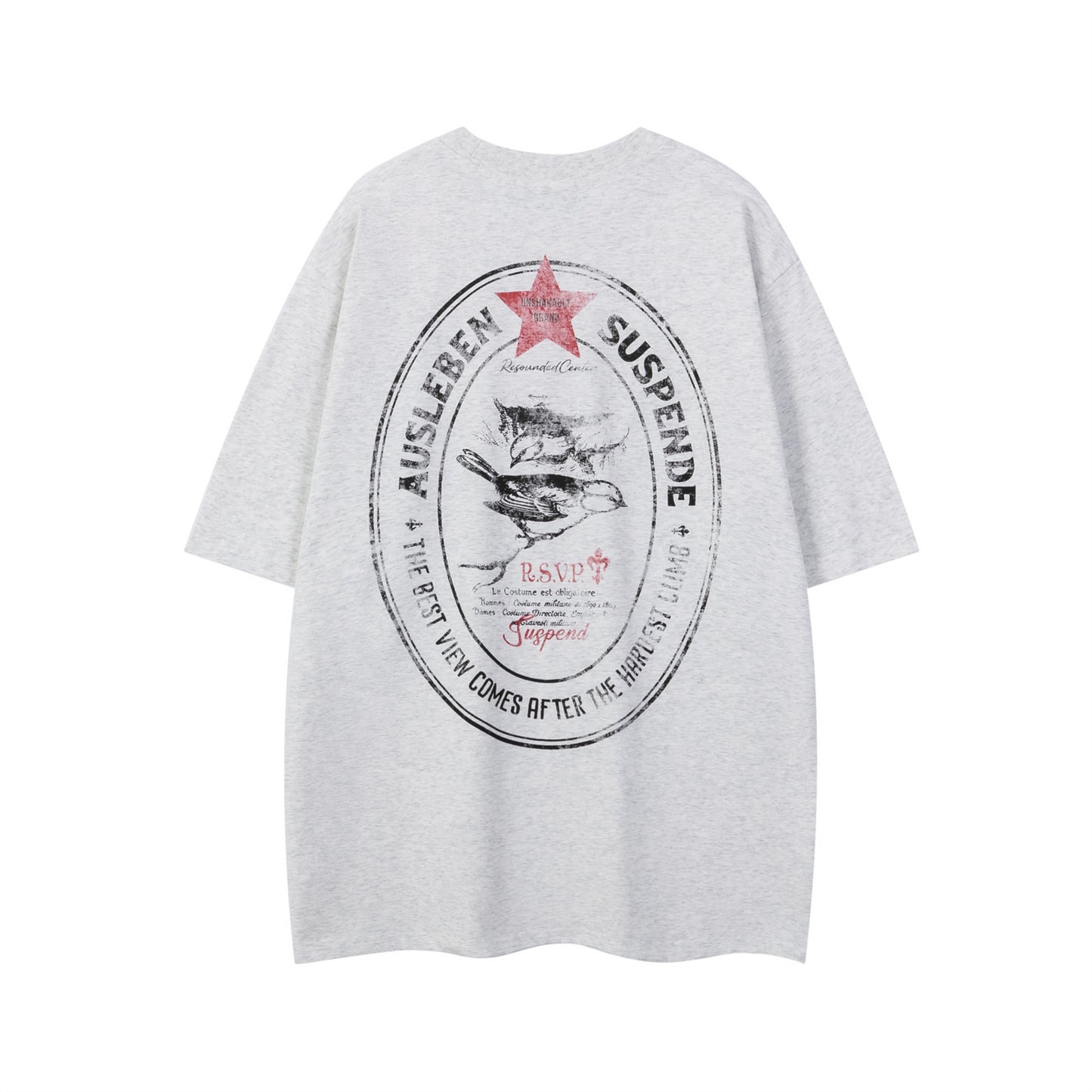 Vintage tarz t shirt vintage pentagram print short sleeve t-shirt