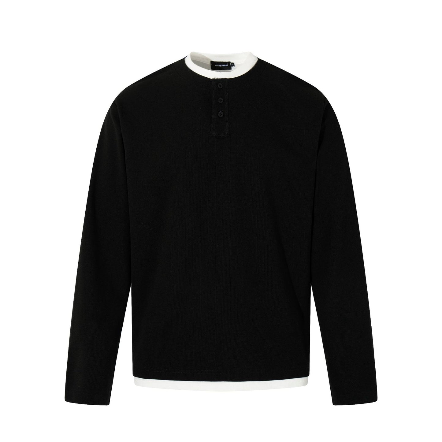 Unisex long-sleeved shirt autumfake two-piece