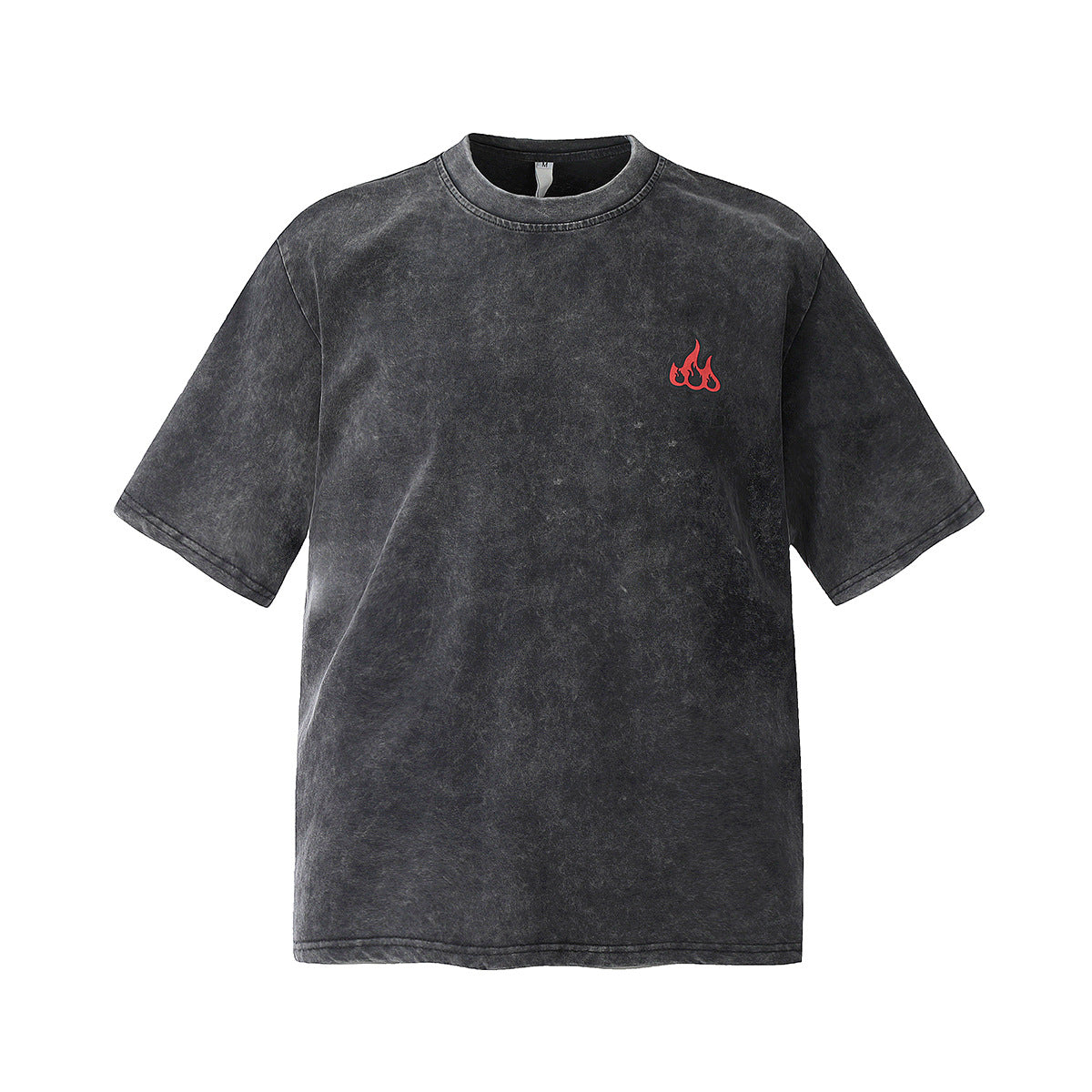 T shirt vintage usa summer retro washed old flame t-shirt short sleeve