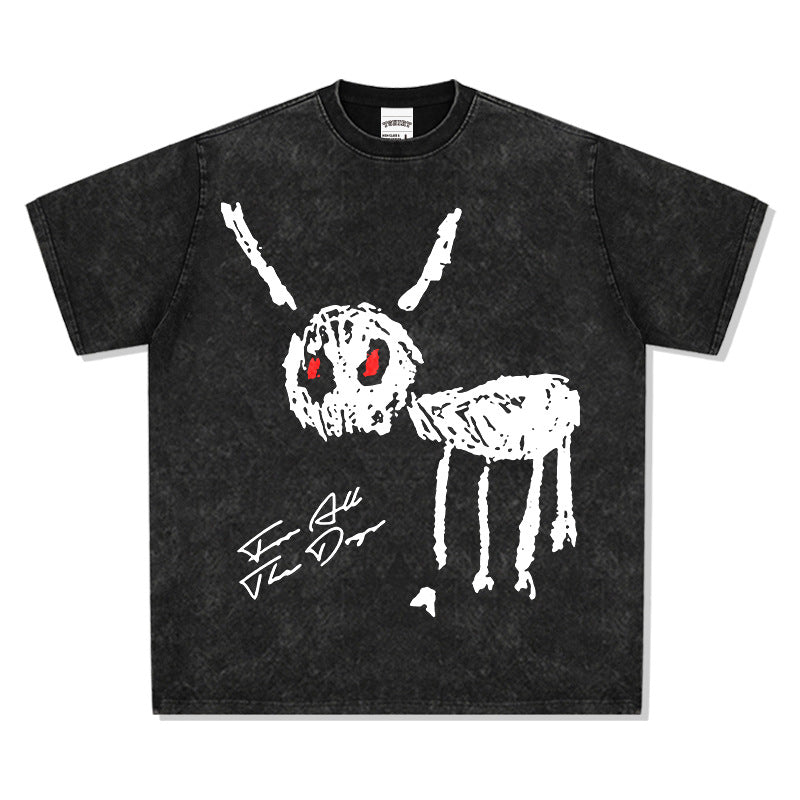 New york hip hop shop DRAKE print short sleeve t-shirt vintage