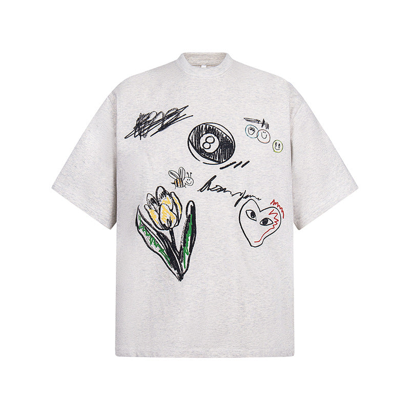 New York Hip Hop Style Retro T-Shirt Short Sleeve