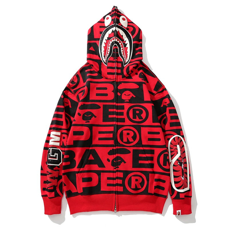 Ape Hoodie Shark Loose Hooded Sweater Jacket