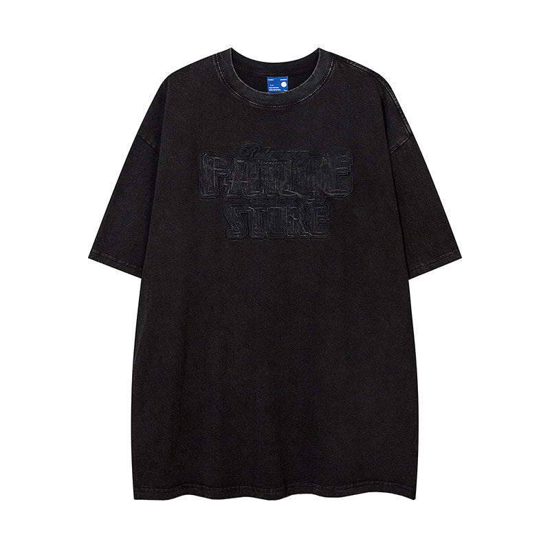 Vintage Tišö Rt Summer Hip Hop Short Sleeve Loose Letter Print T-Shirt