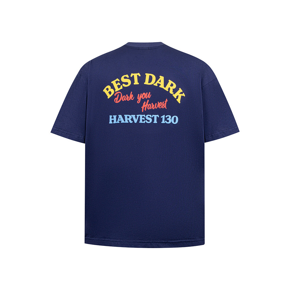 New York Hip Hop Style Embroidered Short Sleeve T-Shirt Loose Top