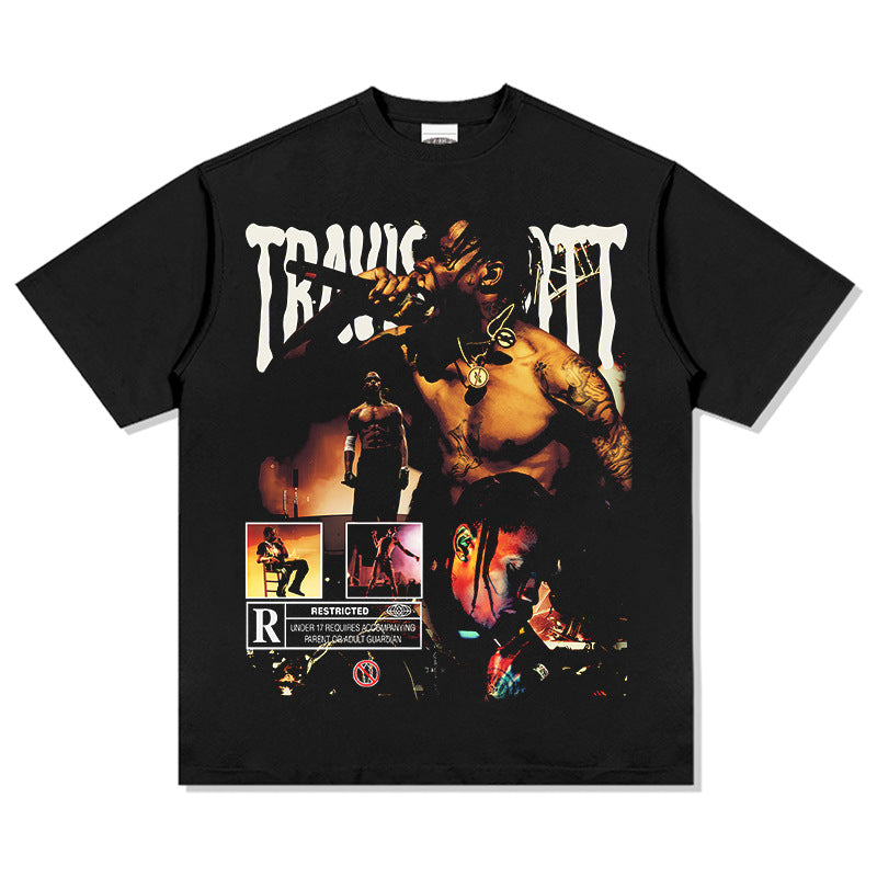 New york hip hop shop vintage hip hop scott print short sleeve t-shirt