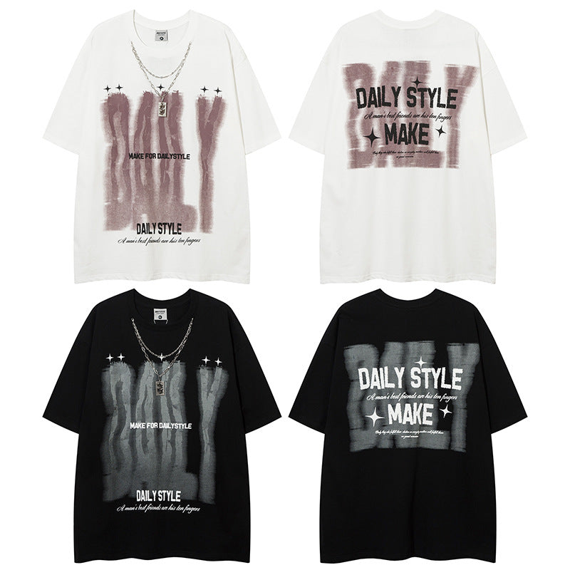1990 Fashion T-Shirt Loose Short Sleeve