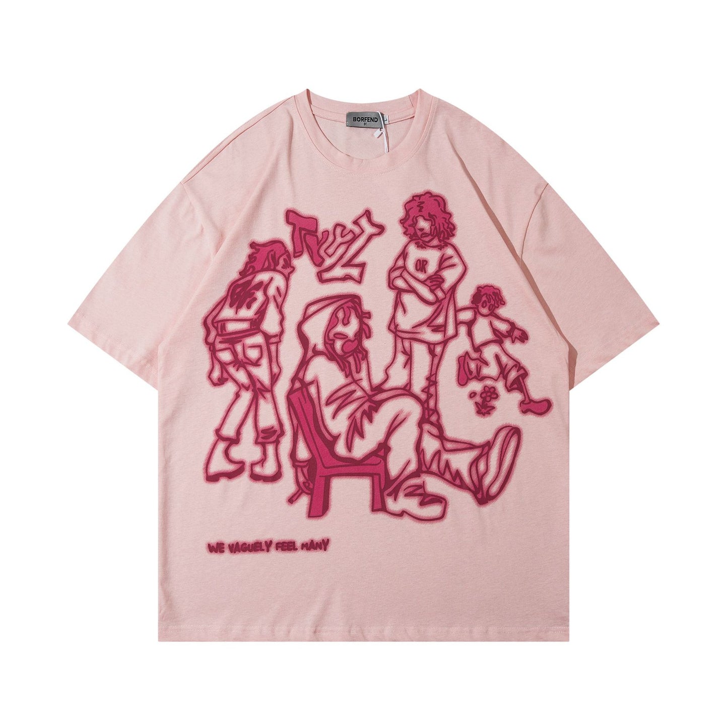 Hustle vintage cartoon short sleeve t-shirt