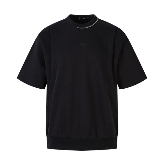 Vintage tarz t shirt vintage Cleanfit zip short sleeve t-shirt top