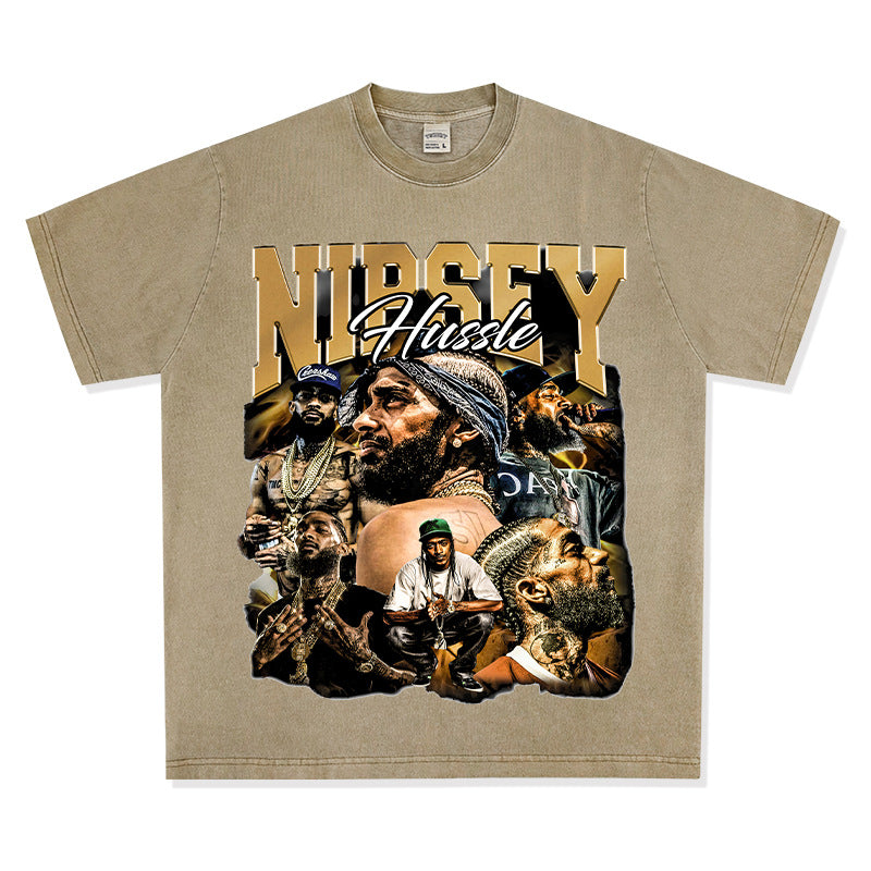 Marcas streetwear usa vintage Nipsey print short sleeve t-shirt