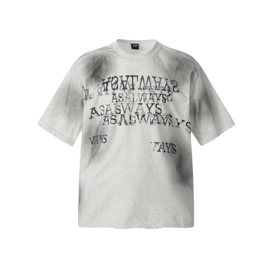 Unisex T-shirts Street Vintage Summer Alphabet Men's Loose Short Sleeve T-Shirt