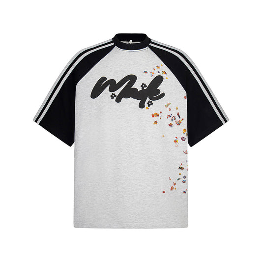 Nostalgia T Shirts Vintage Short Sleeve T-Shirt Summer Loose Dopamine Top