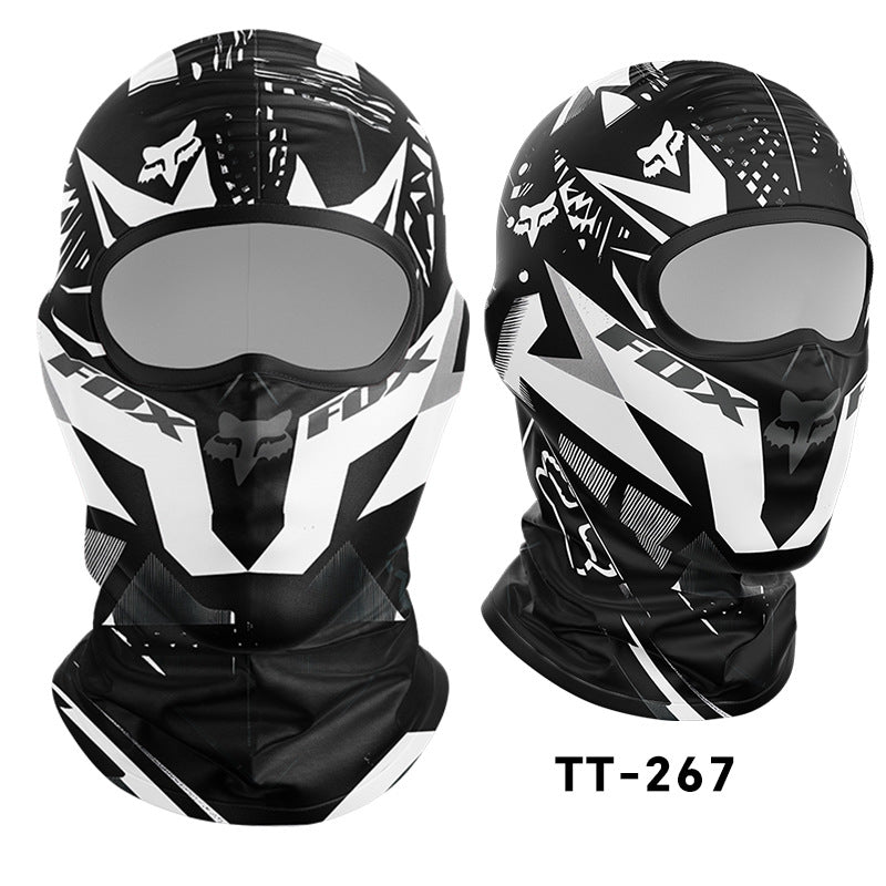 Cycling Windproof Hood Bionic Camouflage Printed Ice Silk Sunscreen Mask