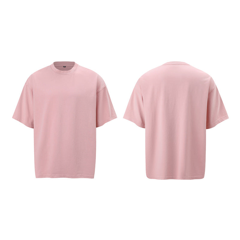 Stone Wash T shirt Old Wash T-shirt Short Sleeve Loose oversize