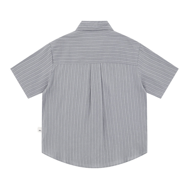 Hip Hop Shirts For Boys Vintage Summer Lapel Short Sleeve Shirt